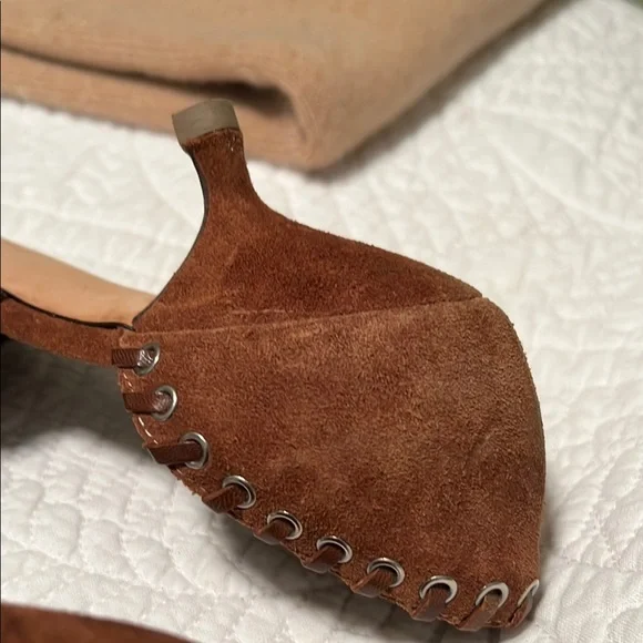 Brown Suede Women's Shoes - Picture 7 of 7